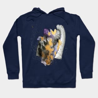 Abstract pattern Watercolor paint brush Mixed Media Art Hoodie